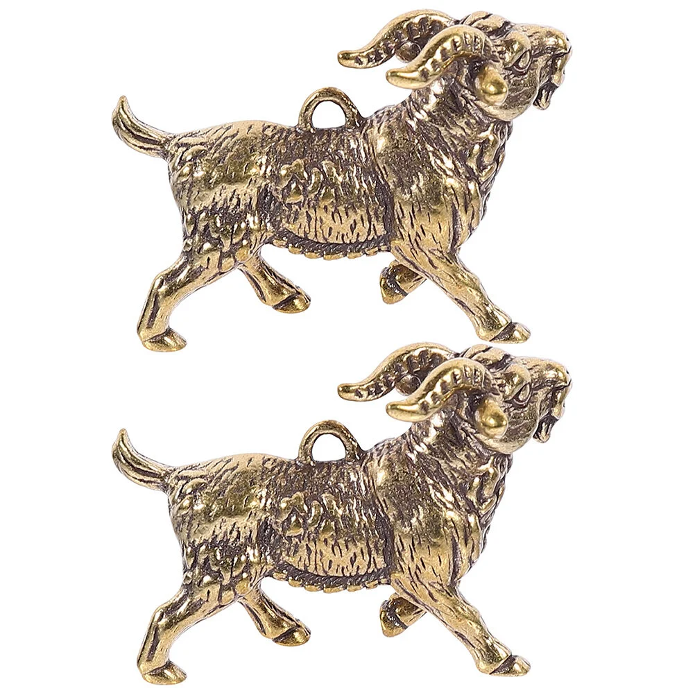 Sheep Ornament Brass Keychain Charm Goats DIY Pendant Decorative Supply Small Charms
