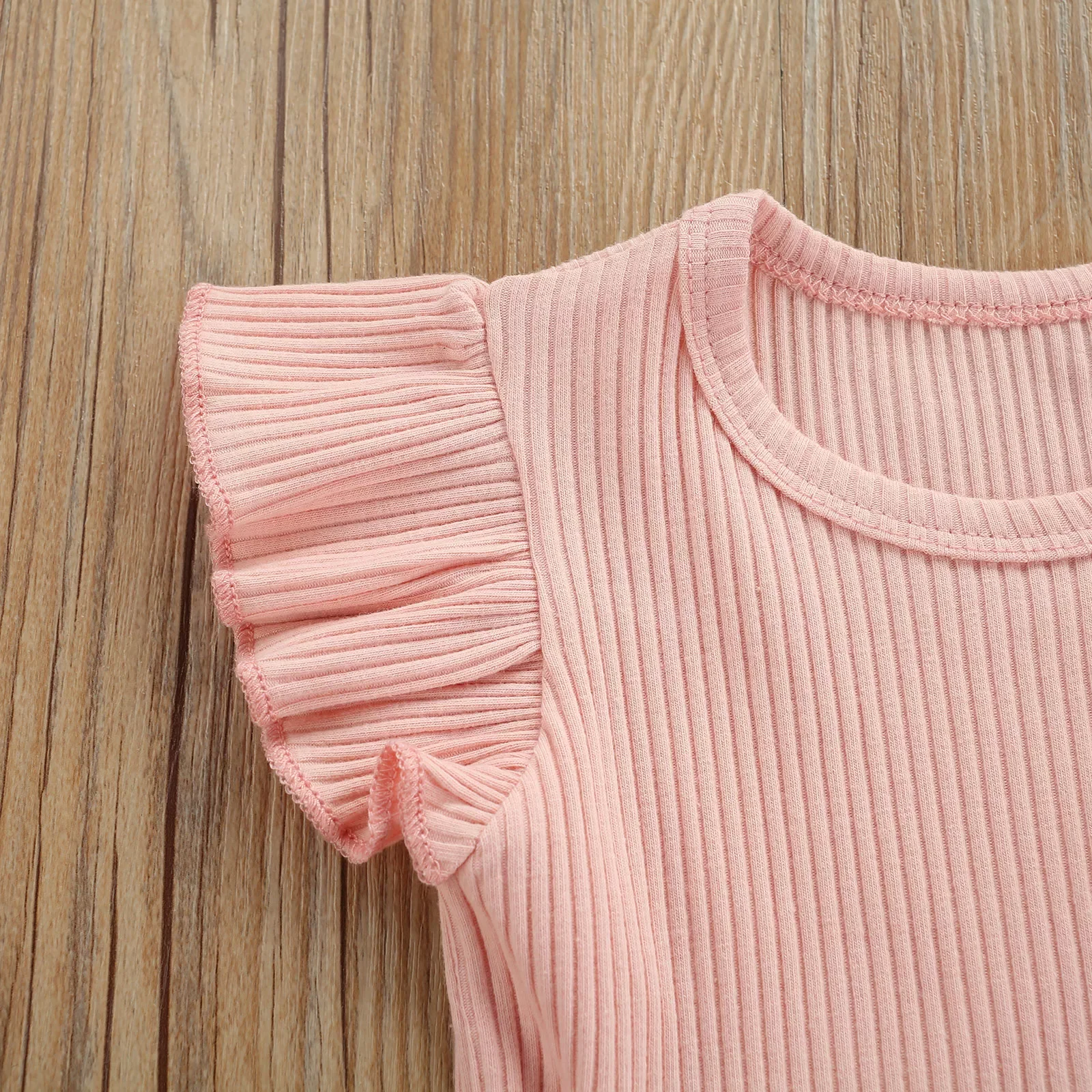 3Pcs Toddler Summer Outfit, Solid Color 