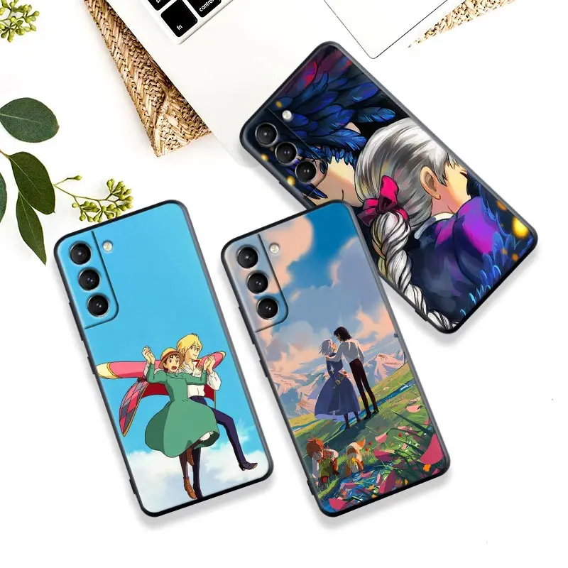 

Anime Howl's Moving Castle Silicone Case For Samsung Galaxy S23 S22 S21 S20 Ultra FE Cover For Galaxy S22 s23 S21 S10 Plus Cases