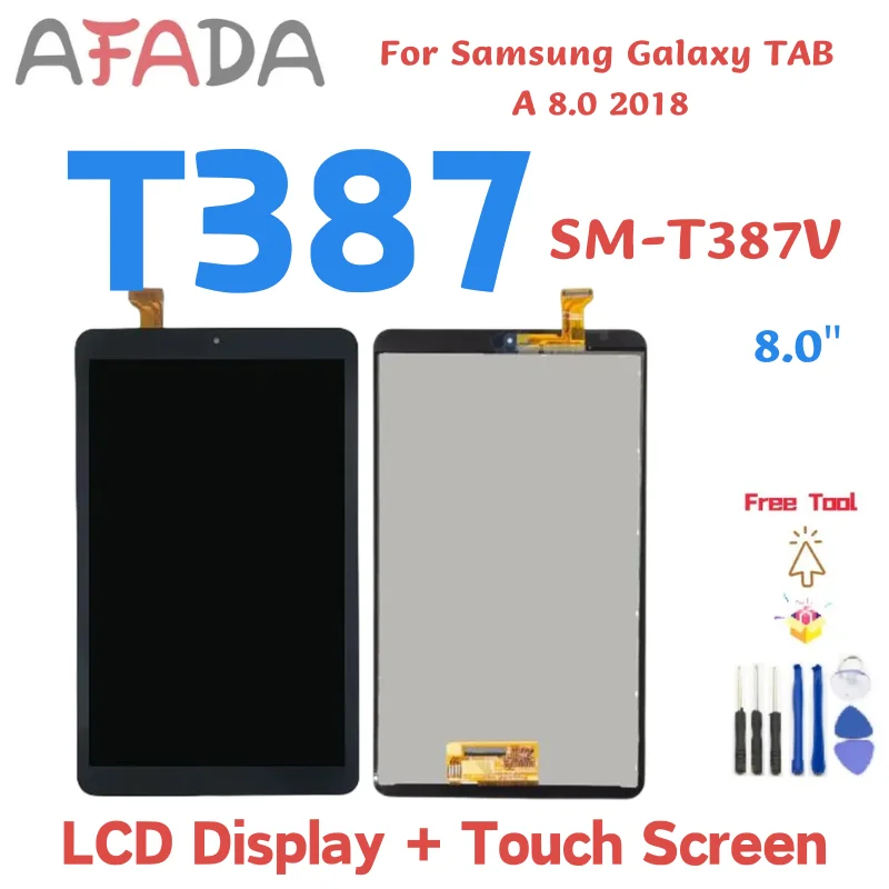 8 0 &quotдля Samsung Galaxy Tab A 8.0 2018 T387 ЖК-дисплей с цифровым преобразователем сенсорного