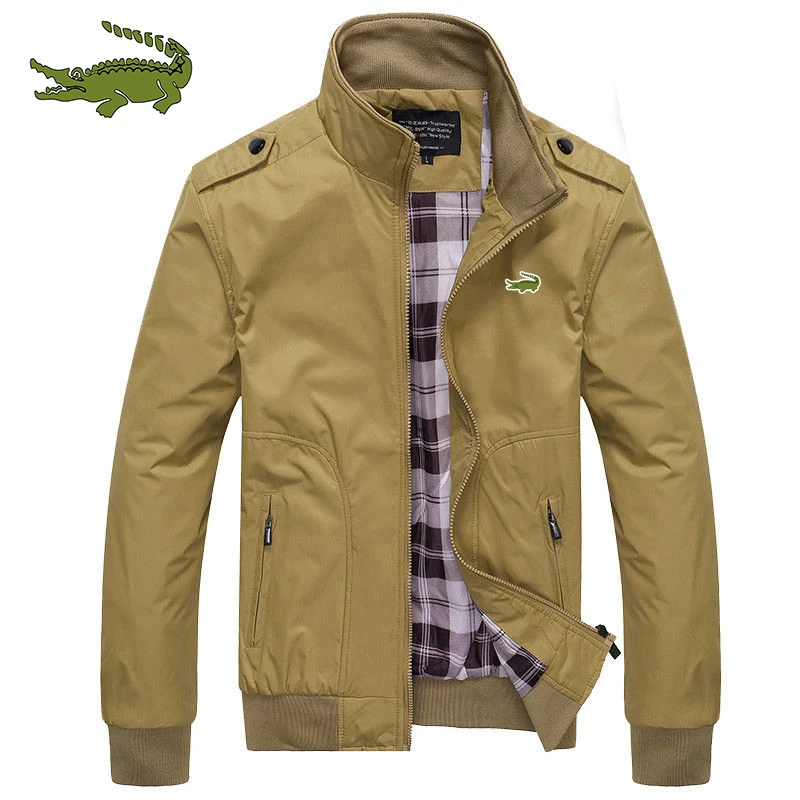 

Мужская бейсбольная куртка на молнии, с воротником-стойкой и вышивкой