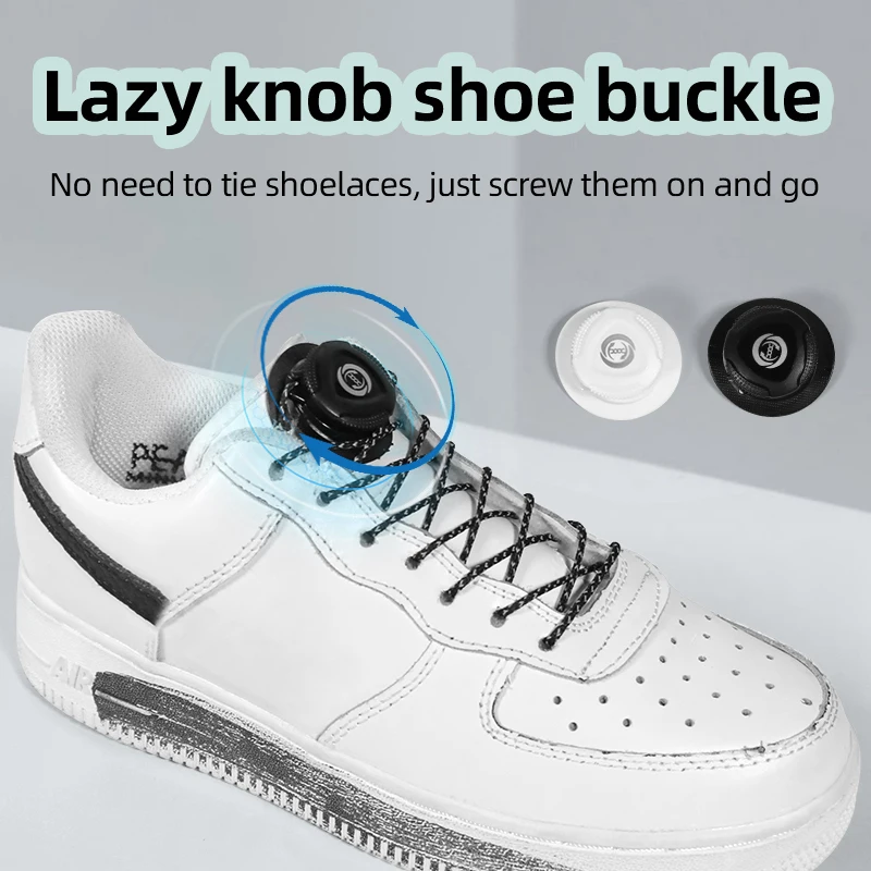 

1pair Cotton Rope Swivel Automatic Buckle Rope Sneaker ShoeLaces for Kids/Adult No Tie Shoe Laces Quick Lock Shoestrings Sneaker
