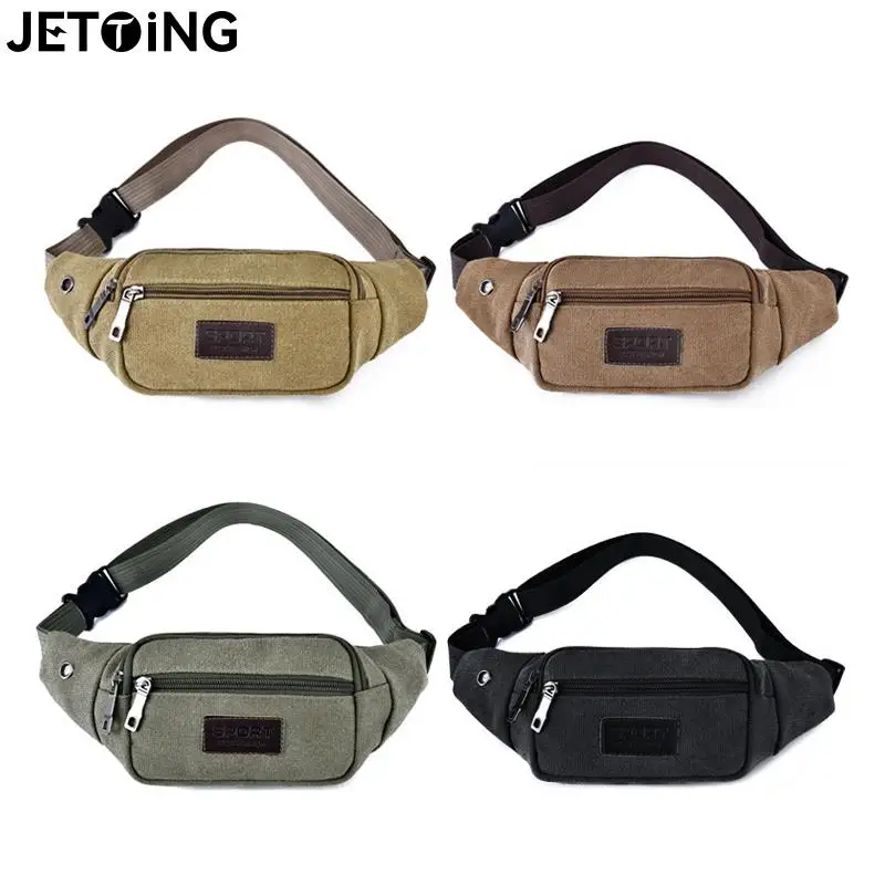 

Холщовая поясная сумка для мужчин, Спортивная нагрудная Сумочка с несколькими отделениями, маленькая тканевая сумка, женская сумка для фитнеса, многофункциональный кошелек