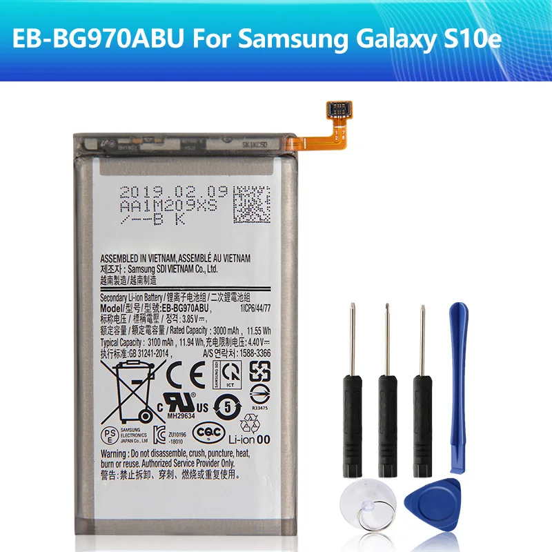 replacement phone battery eb bg970abu for samsung galaxy s10e s10 e sm g9700 g9700 3100mah phone battery free global shipping