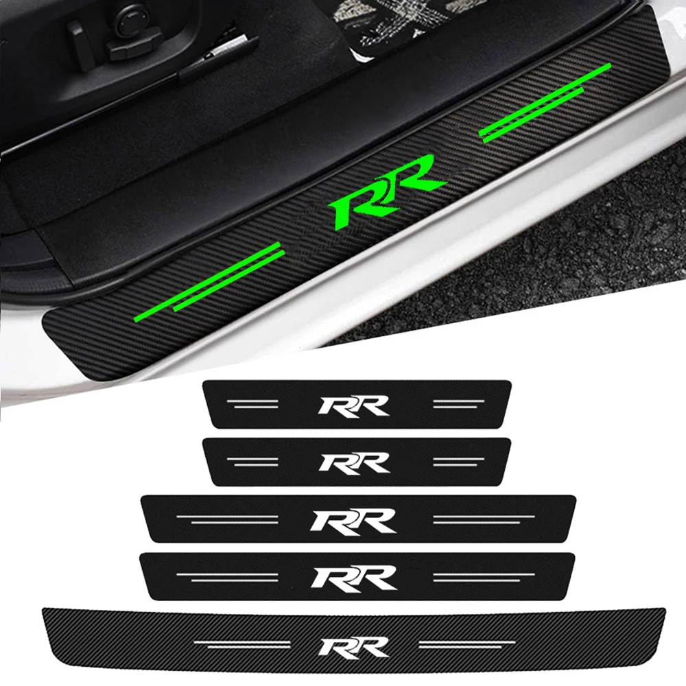 

Светящиеся наклейки на дверные педали для Honda RR с логотипом заднего багажника, Защитная Наклейка на порог и бампер, наклейки с защитой от царапин