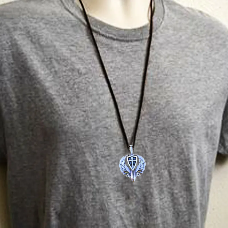 цепочка на шею женская подвеска украшения Мужской крест щит в форме крыла меч
