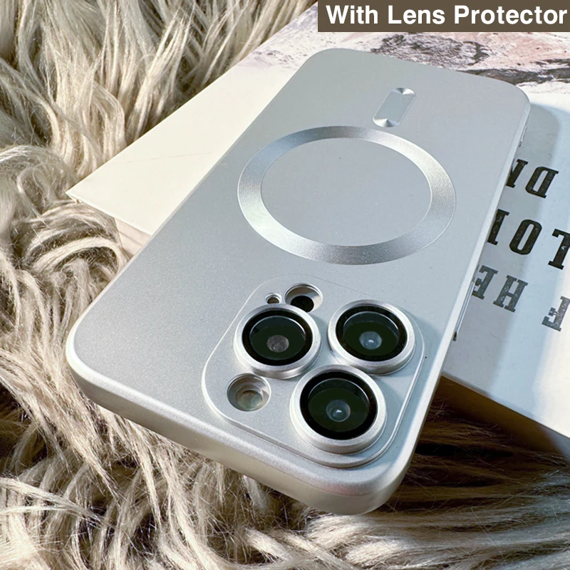 Original For Magsafe Magnetic Wireless Charging Case For iPhone 13 11 12 14 Pro Max Plus Matte Silicone Cases Accessories Cover