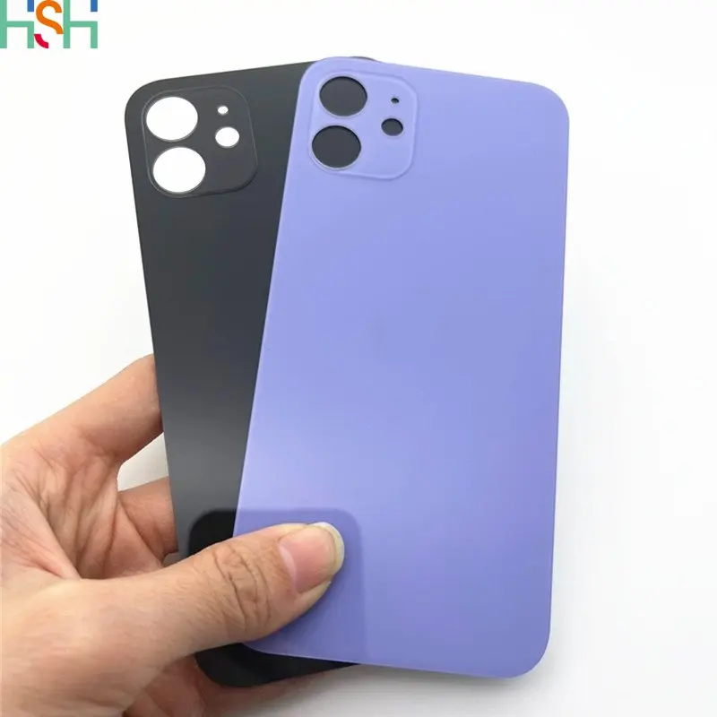 

Battery Cover For IPhone 12 Big Hole Camera Hole Rear Door For IPhone 12 Mini Glass Housing Back Case Plate Repair Parts