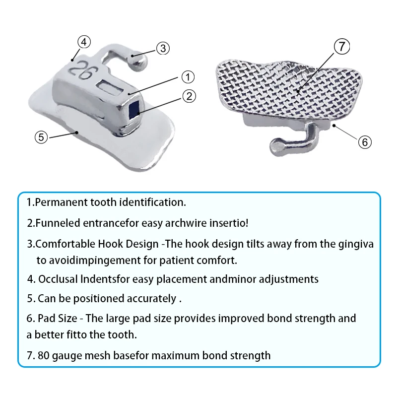 Стоматологические Ортодонтические бондажные корковые трубки AGORAL 80 шт./20