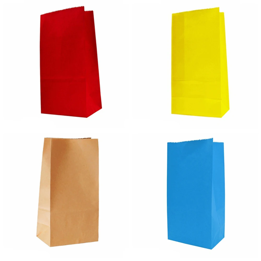 

Stand up Colorful Polka Dots Kraft Paper craft Gift Bags Sandwich Bread Food Bags Party Wedding Favor Bag Open Top 9X6X18cm