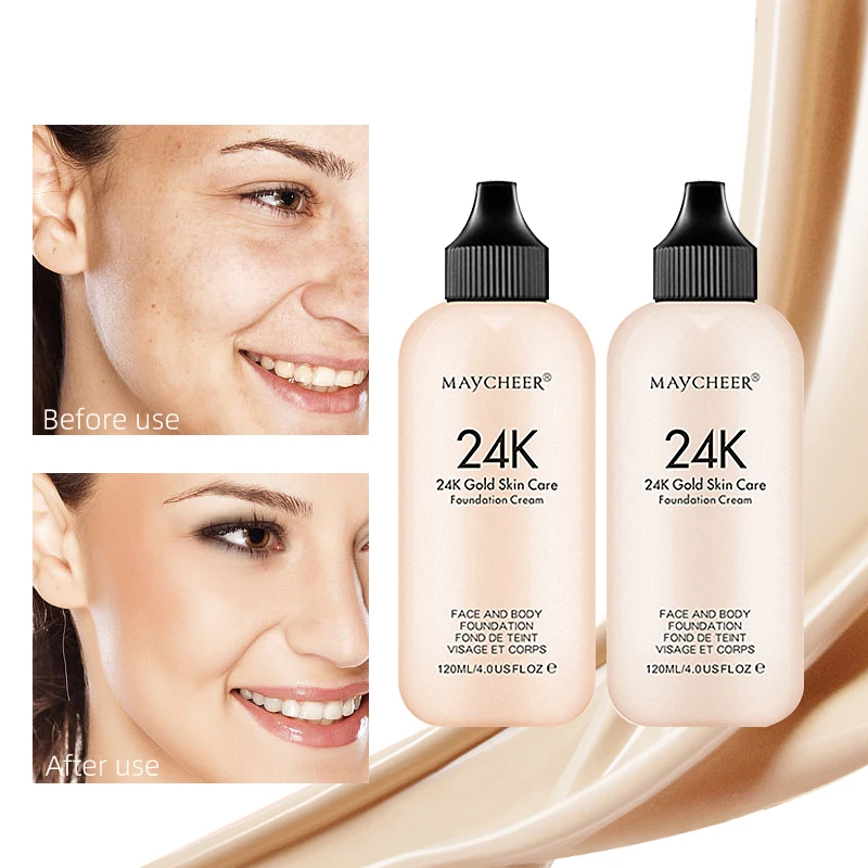 120ml Liquid Foundation Full Concealer Waterproof Makeup Cover Foundation BB Cream Brighten Whitening Matte Face Cosmetics