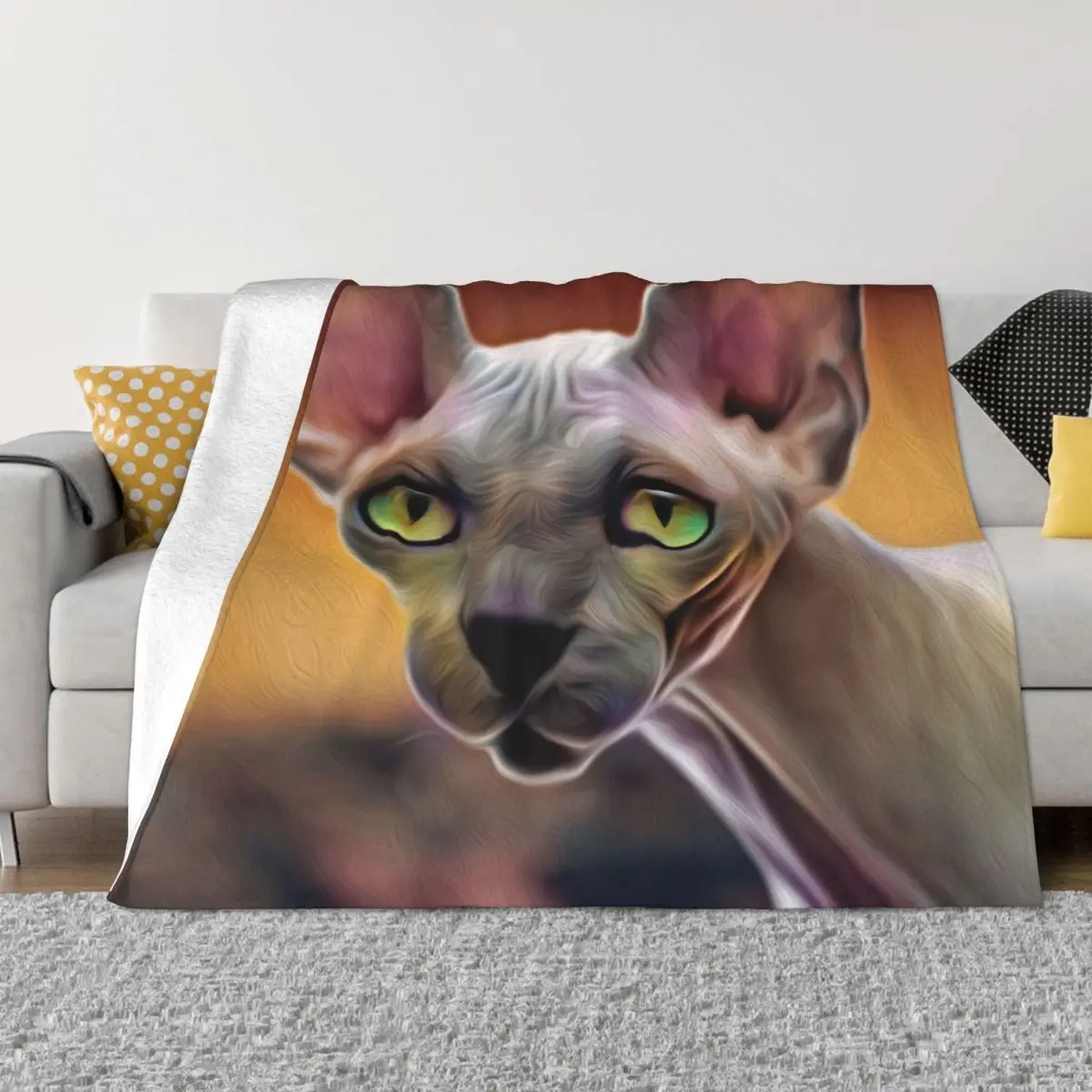 

Переносные теплые пледы с рисунком кошек и влюбленных