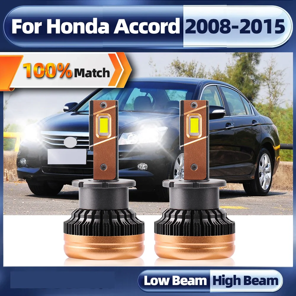 

D2S Canbus LED Headlights HID Car Bulbs Turbo Lamp 60000LM 6000K 120W Plug&Play For Honda Accord 2008-2011 2012 2013 2014 2015