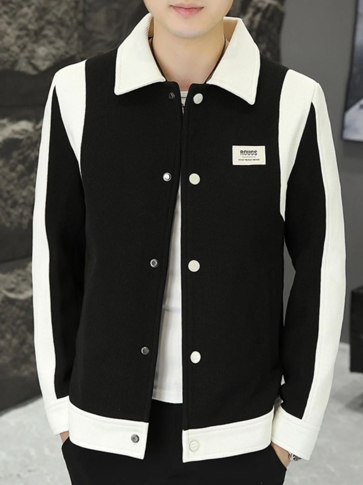 Высококачественная куртка с отложным воротником Мужская Осенняя Новинка 2023