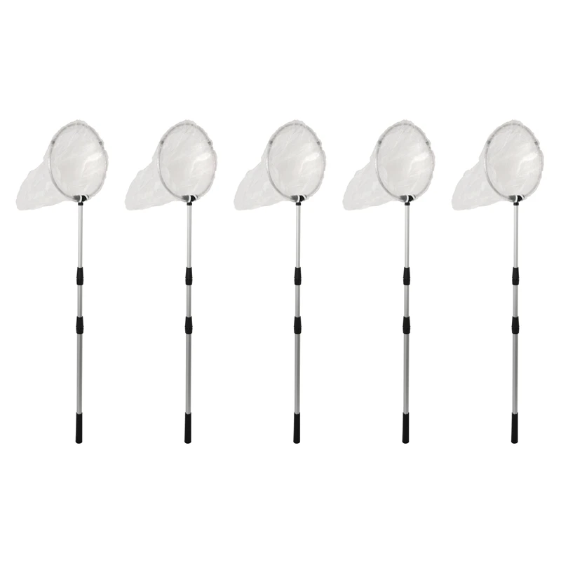 5 шт. рыболовная нейлоновая сеть с телескопической ручкой от 37 до 68 дюймов