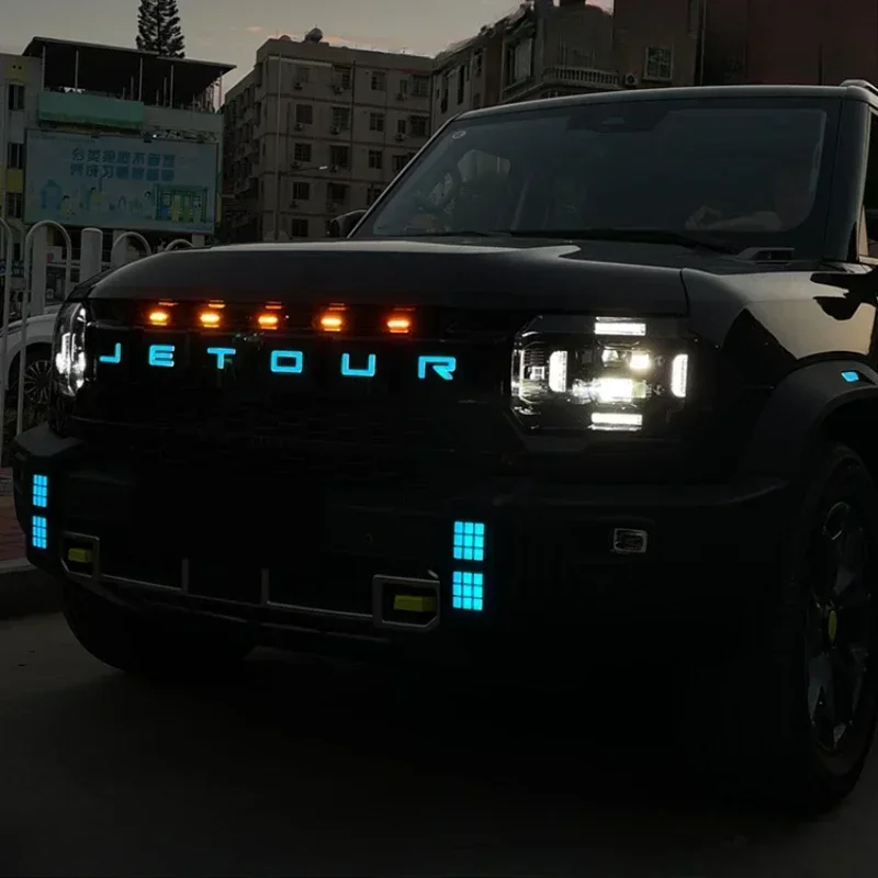 Для Jetour Traveler Shanhai T2 передняя панель с надписью цветная пленка английская наклейка