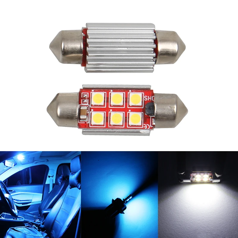 

For 2Pcs T10 24V LED Mobil Dome Interior Pintu Lampu Baca Canbus Festoon 31Mm 36Mm 39Mm 41Mm 3030 C3W C5W C10W Auto Trunk Lampu