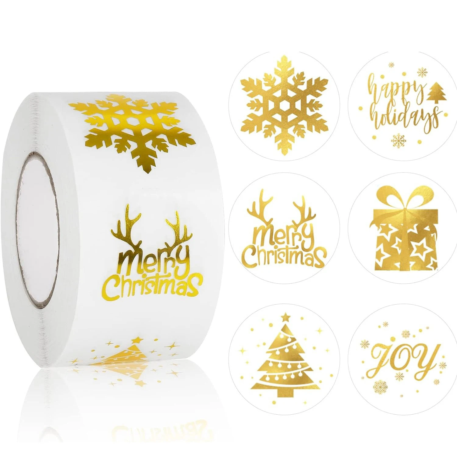 

Рождественские наклейки на конверты, бумага, 100-500 шт