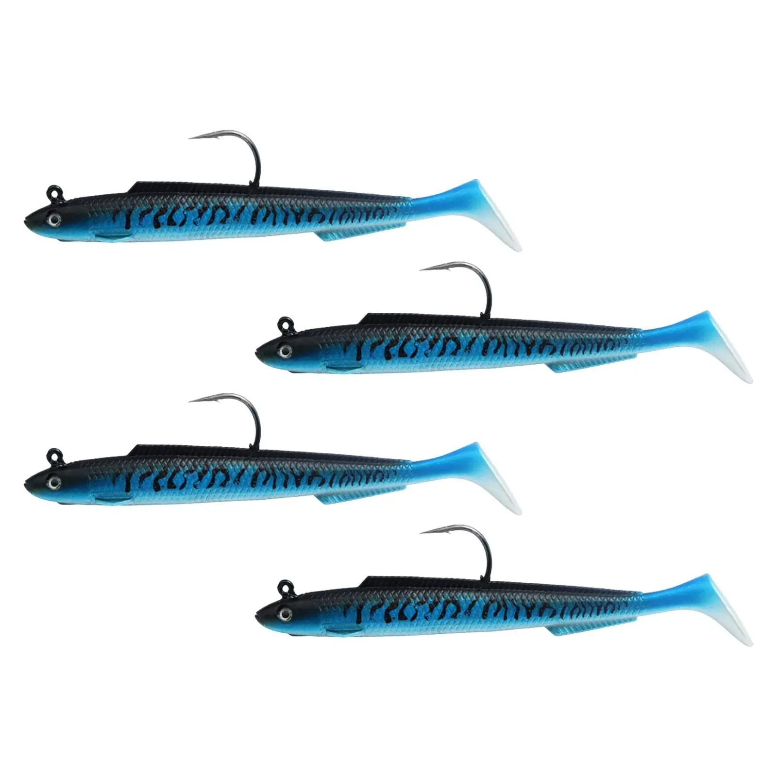 

4 Pieces Fishing Lures Eel Soft Lures Sturdy Lifelike Lures Crankbait