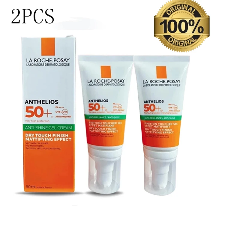 

2PCS La Roche Posay ANTHELIOS SPF 50+ Face and Body Sunscreen Anti Shine Anti Brillance Oil Control Ligh for Oily and Mixed Skin