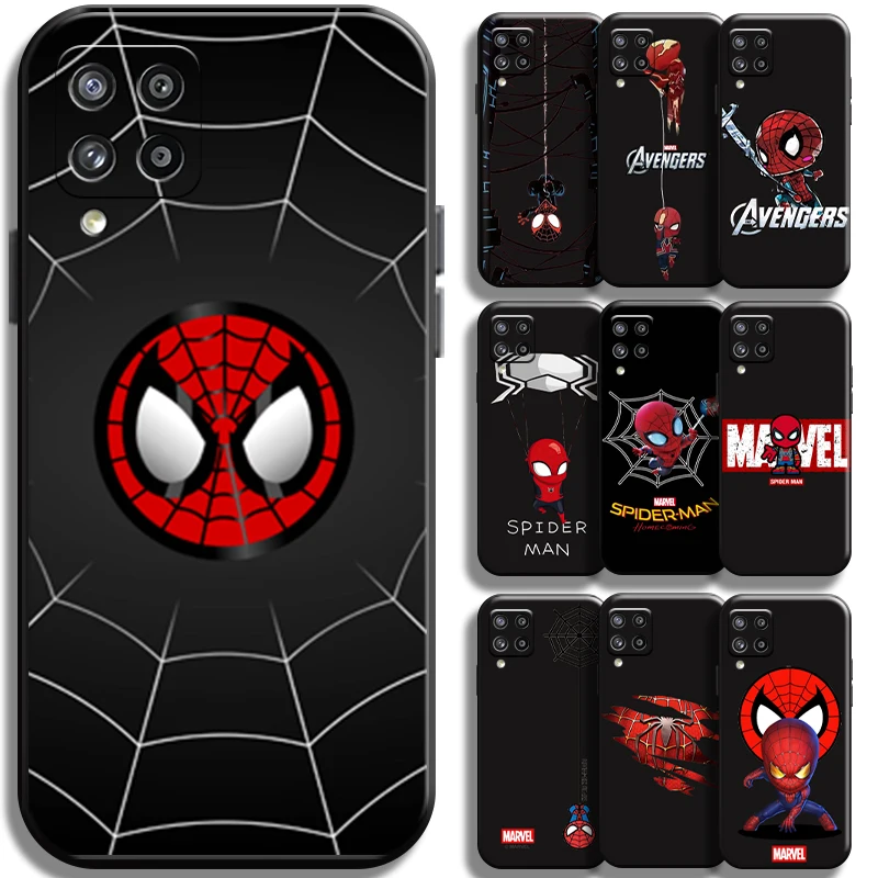 

Marvel Cartoon Spiderman For Samsung Galaxy A42 5G Phone Case Shockproof TPU Carcasa Cover Back Black Soft
