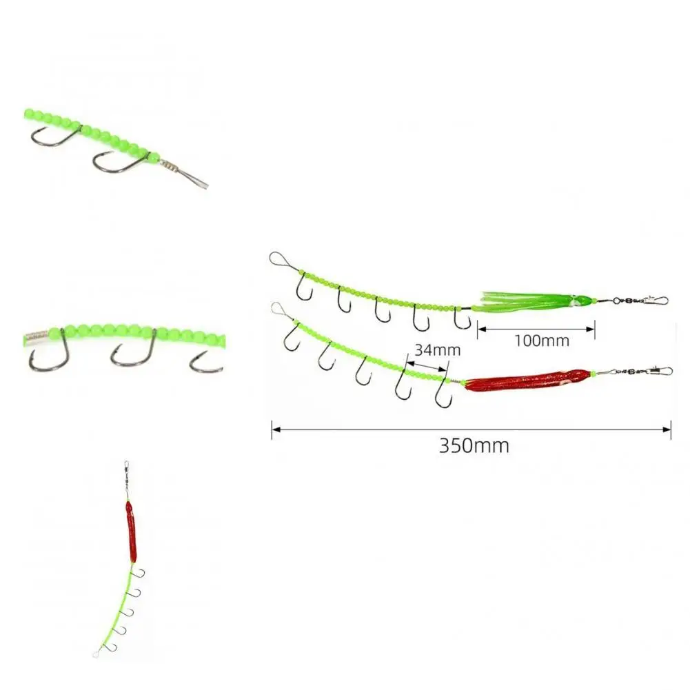 

Octopus Fishing Bait Effective Luminous Green/Red Dedicated Octopus String Hook Octopus Hook Octopus Assist Hook