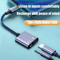 usb type c 2 in 1 audio jack charger cable typec to 3 5mm earphone jack charger usb typec to 3 5 audio adapter for phone laptop