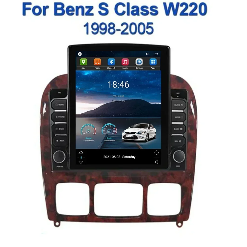 Android 13 Carplay 5G для Tesla Вертикальный автомобильный радиоприемник Видео стерео Mercedes