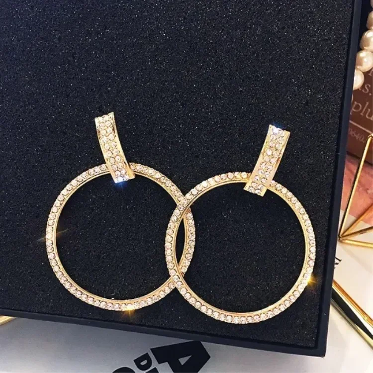 Простые индивидуальные универсальные ювелирные изделия 2 цвета серьги с