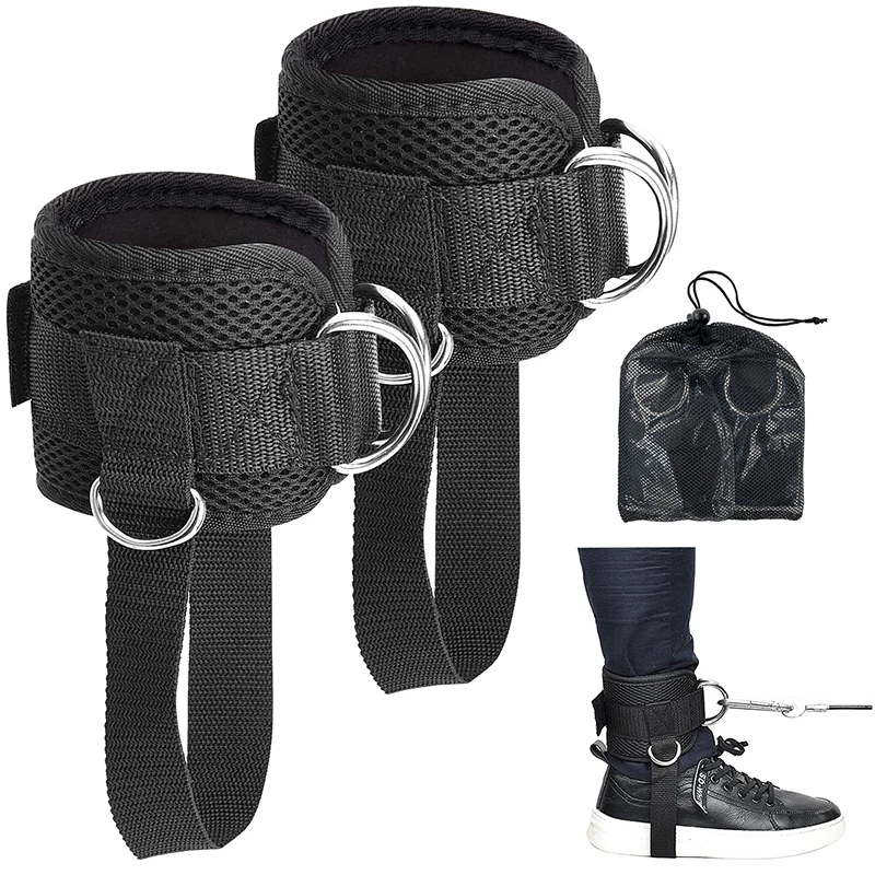 

D-образное кольцо, ремень с якорем на лодыжку, ремень для фиксации кабеля в тренажерном зале, аксессуар для тренировок