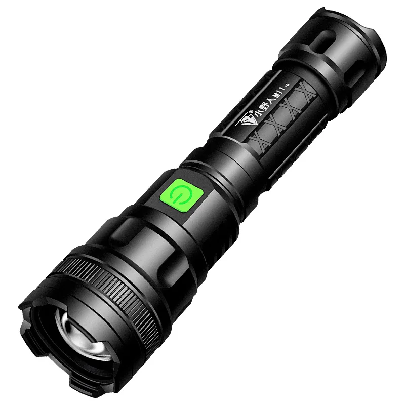 

Aluminum flashlight retractable charging portable zoom strong beam remote lamp outdoor