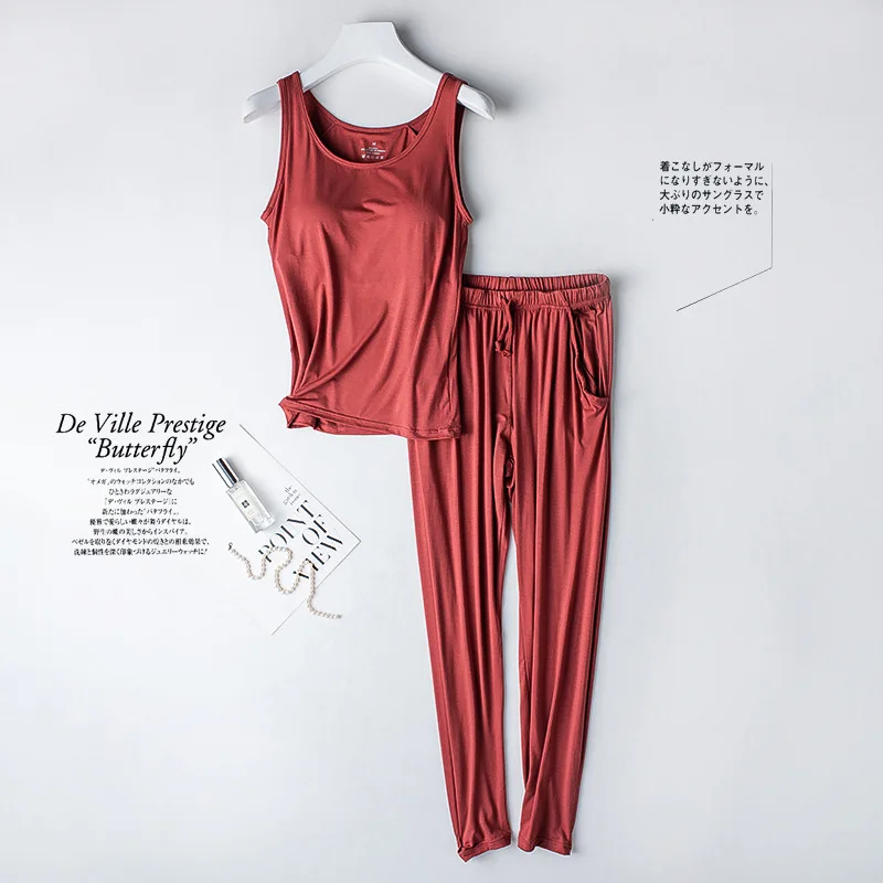 M-3XL Летний пижамный комплект большого размера для женщин новые топы без рукавов +