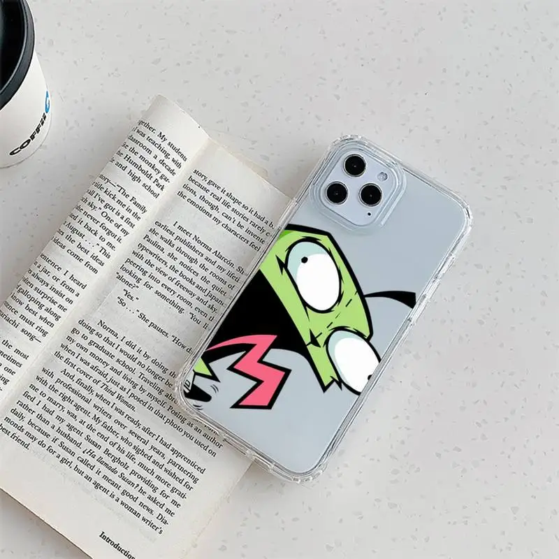 Фото Мультяшный чехол Invader Z-Zim для телефона Samsung GalaxyS20 S21 S22 S23 FE Lite Plus A71 Note20, прозрачный чехол №2