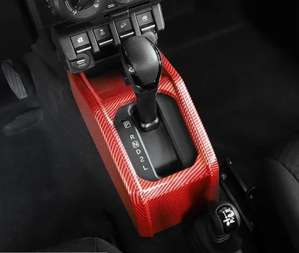 

2020 JIMNY ACCESSORIES Red Carbon Fiber Steering Wheel Central Navigation for Suzuki Jimny JB74 JB64