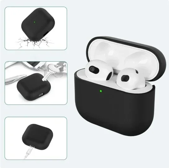 

original for airpod 3 case Silicone Soft Skin Protect Case cute Pro 2 case for airpods 3rd generation for Airpods Pro 3 Cover