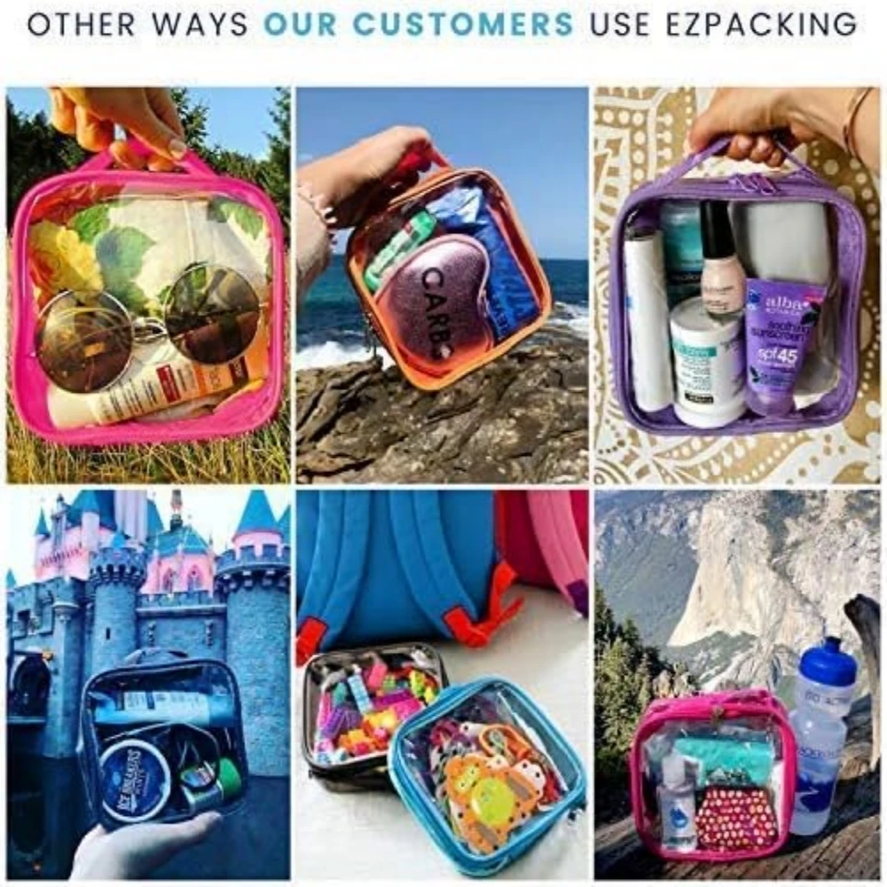 Дорожная сумка для туалетных принадлежностей TSA прозрачная жидкостей размера