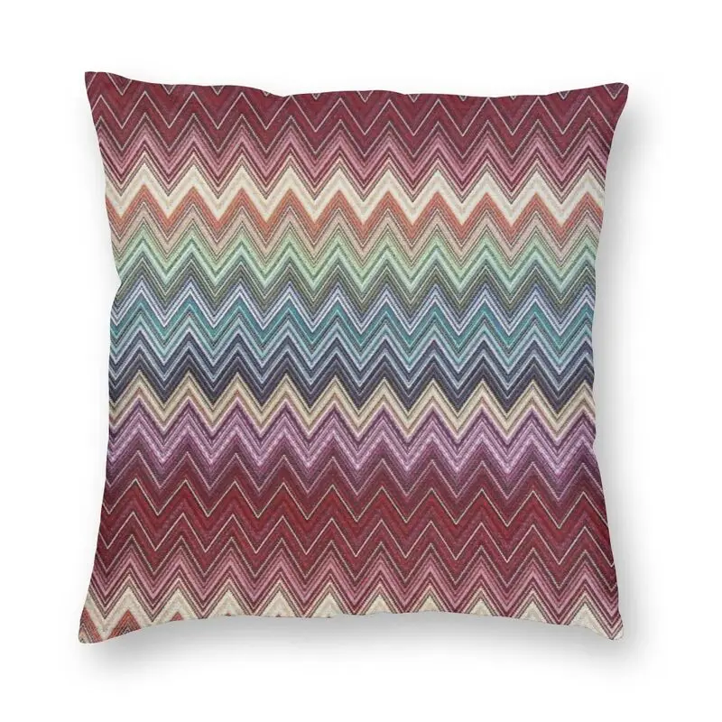 

Personalized Abstract Geometric Home Zig Zag Square Pillow Cover Decoration Boho Modern Camouflage Cushion Cover for Car