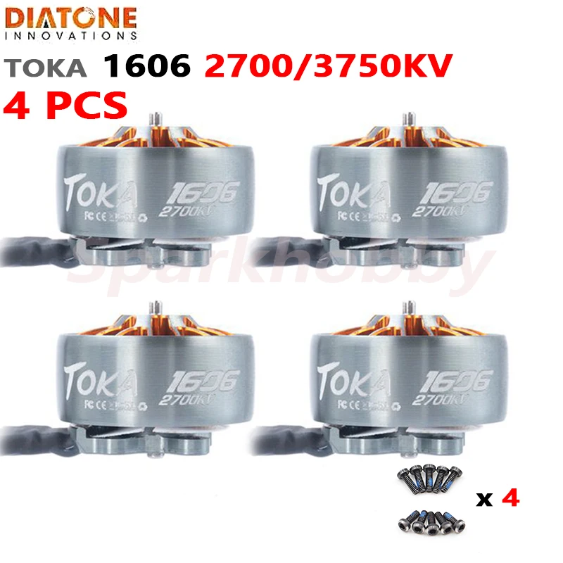 Двигатель Diatone MAMBA TOKA 1606 2700KV 3750KV 3100KV 4300KV 3-6S 1 5 мм диаметр вала 3 дюйма ~ 4 опора для