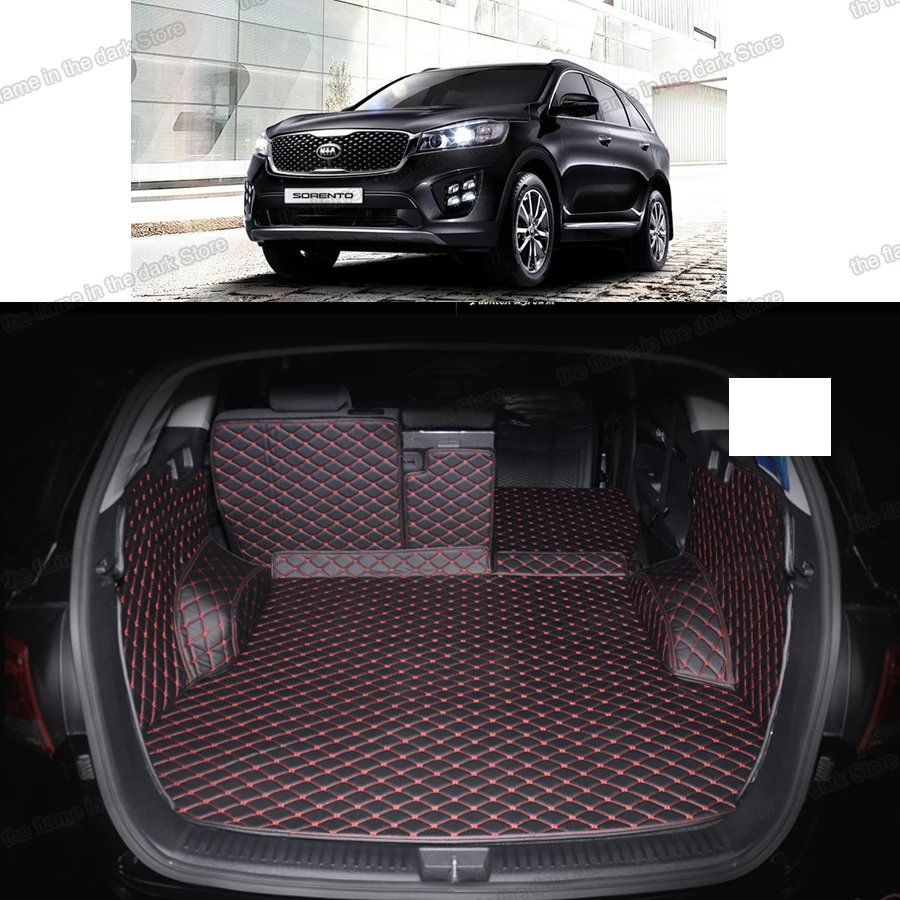 Кожаный коврик для багажника kia sorento prime груза 2015 2016 2017 2018 2019 2020 аксессуары задний