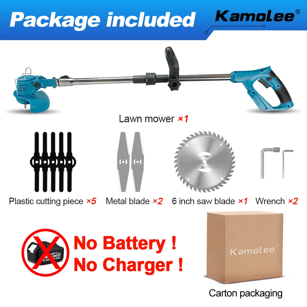

Беспроводная электрическая газонокосилка Kamolee