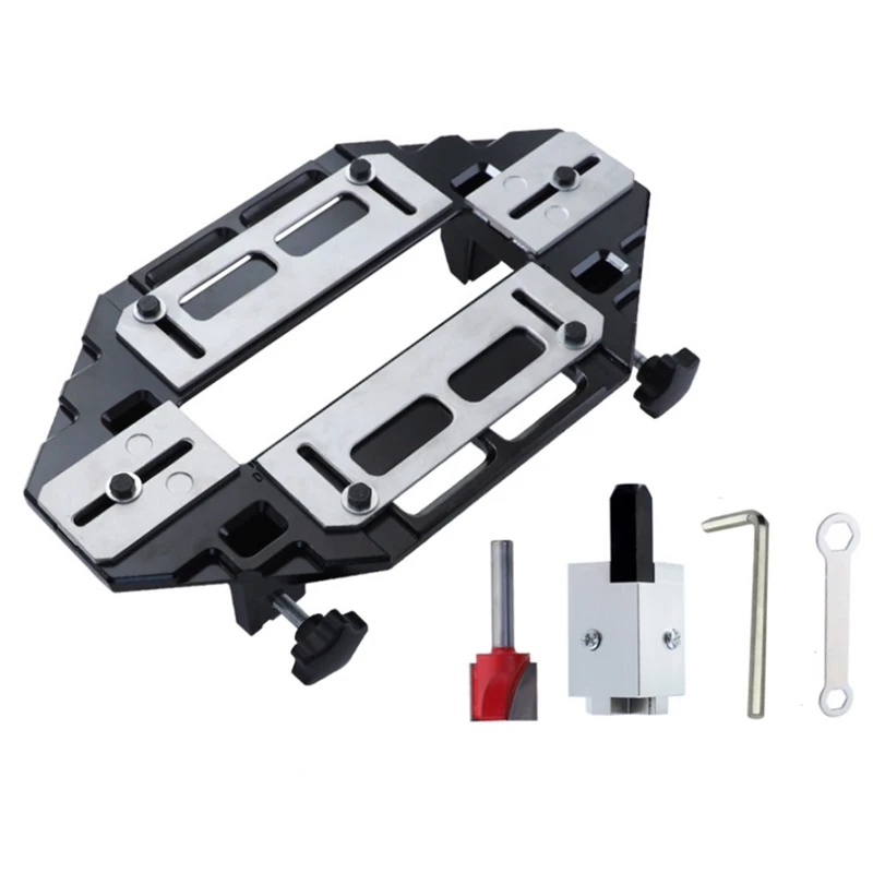 

Hinge Hole Opener Wood Door Positioning Slotter Hinge Lock Guide Plate With Spanner Bottom Cutter Woodworking Drill