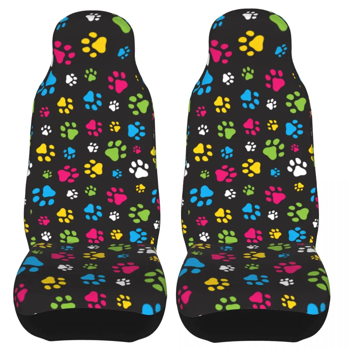 Красочные собачьи лапы с принтом животных защитные аксессуары для интерьера SUV
