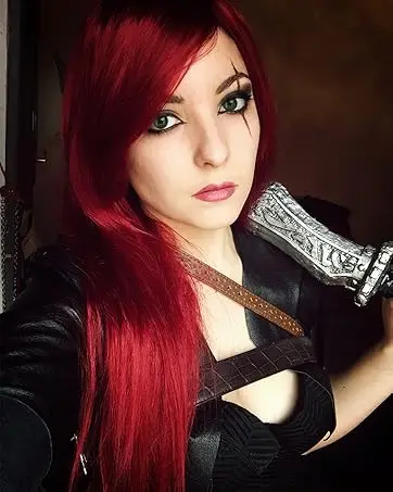 LONG RED WIG