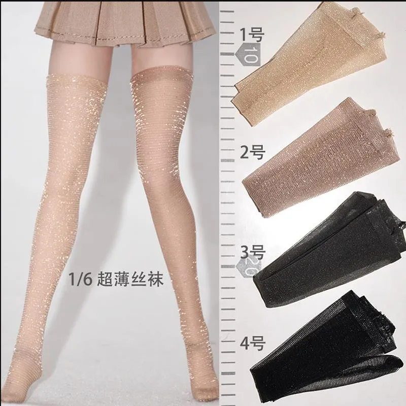 

In Stock 1/6 Female Soldier Ultra-thin Perspective Flash Sexy Thigh Socks Fit Royal Sister Nightclub For 12" Action Figure Body