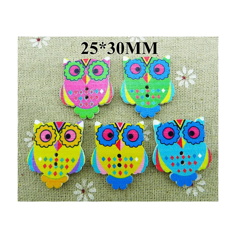 

40 шт., деревянные пуговицы в виде птиц