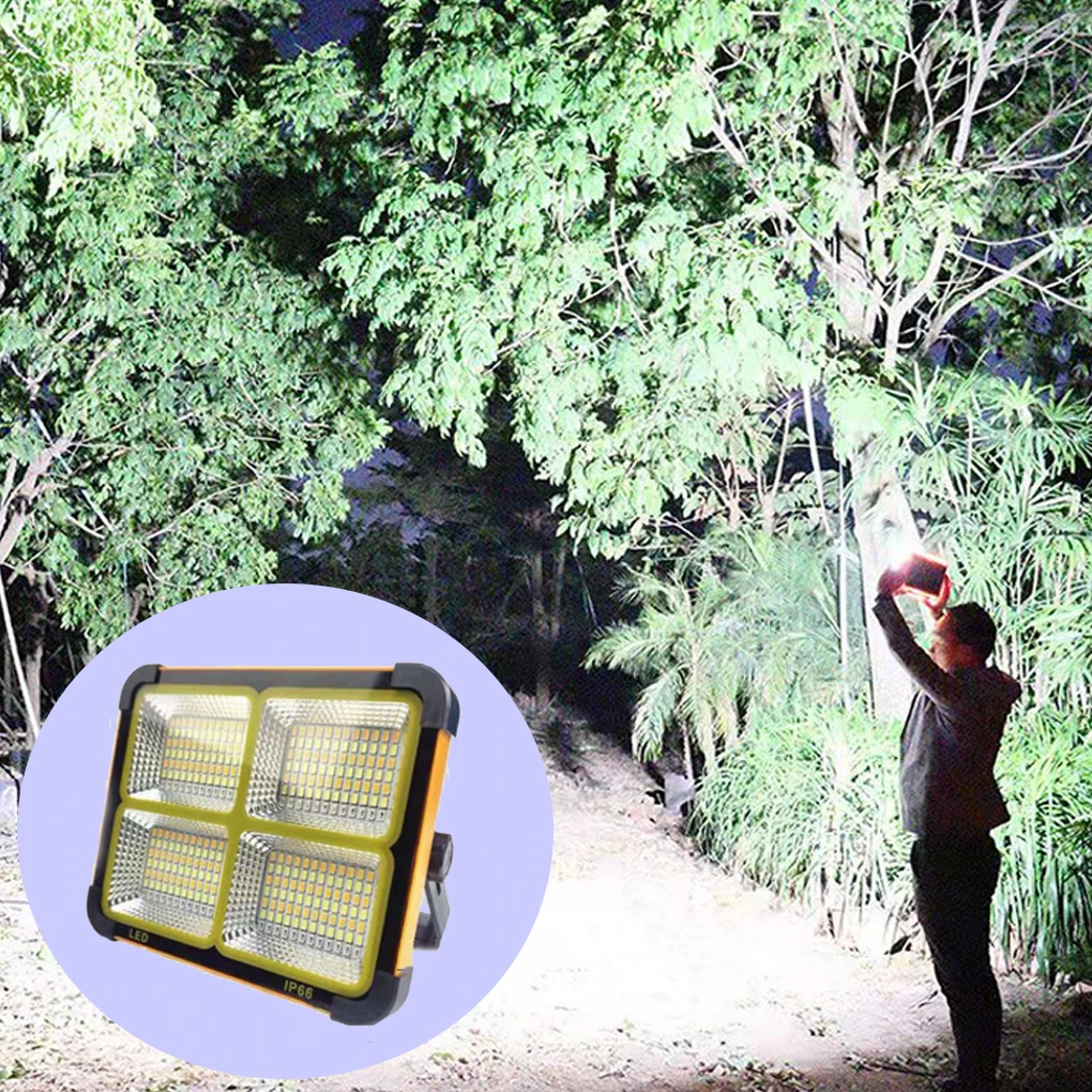 

Camping Hiking Traveling Floor Light Searchlight Backpacking Portable Rechargeable 4 Modes Solar Powered Spotlight