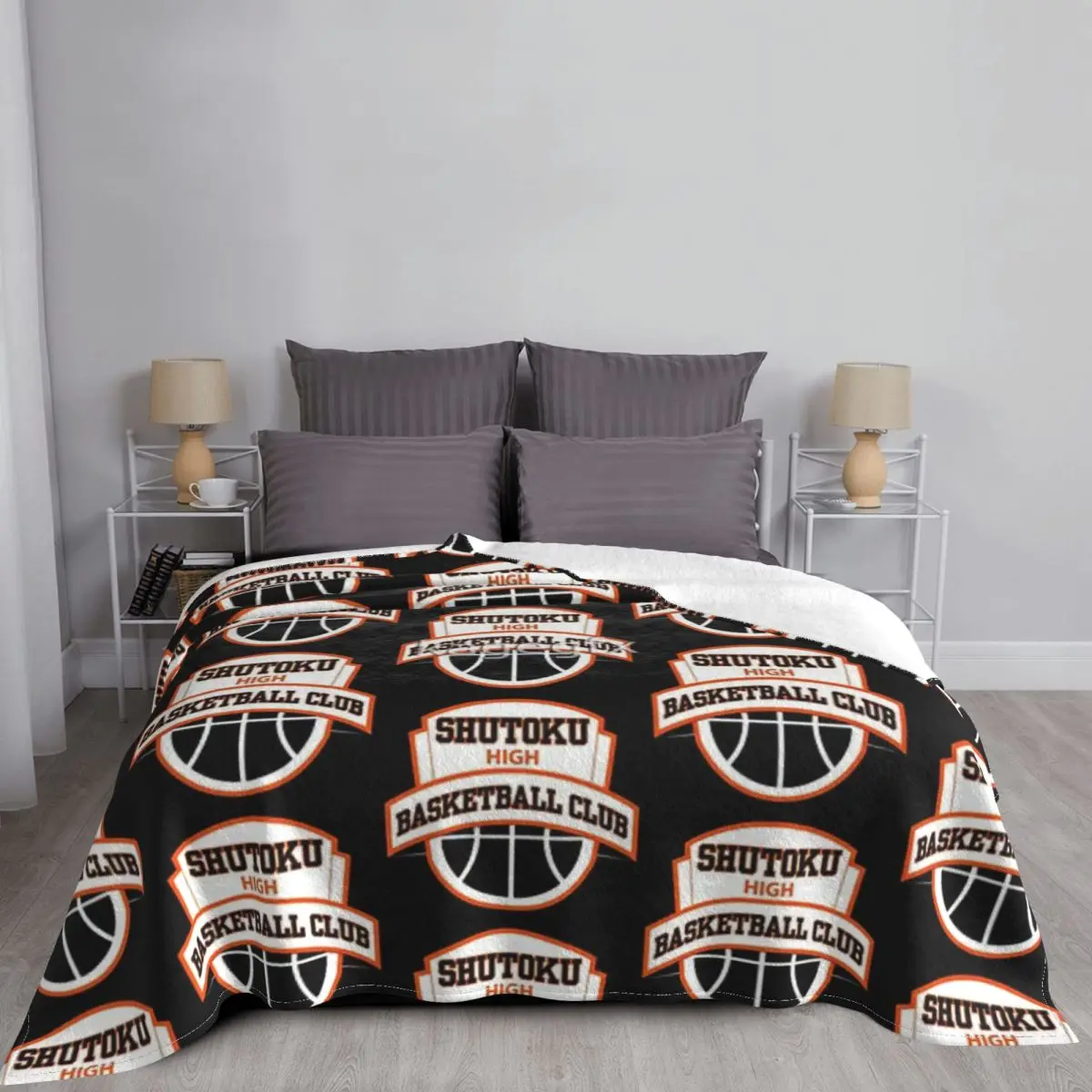 Одеяло с логотипом баскетбольного клуба Shutoku High покрывало на кровать пушистые