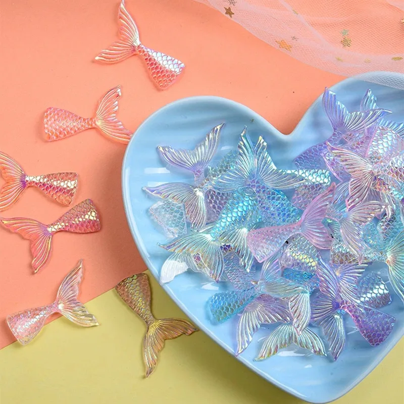 

10pcs/lot Resin Mermaid Tail Miniacture Figurines Home DIY Decoration Crafts Beach Ocean Landscape Micro Tail Garden Ornaments