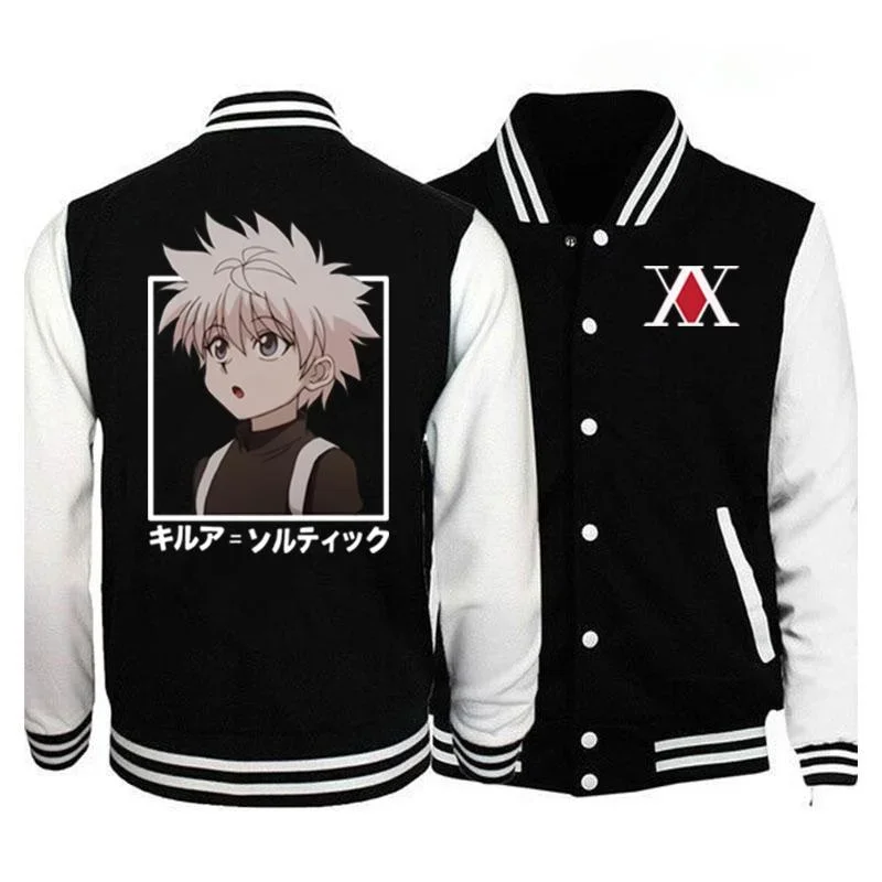 

Japan Anime Hunter X Hunter Killua Zoldyck Baseball Jacket COOL Unisex Bomber Jacket Autumn/Winter Casual Baseball Coats