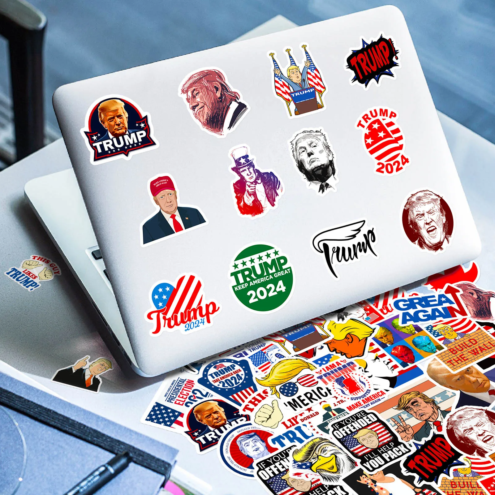 Наклейки Дональд Трамп 50 шт. наклейки на тему выборов 2024 года украшение для